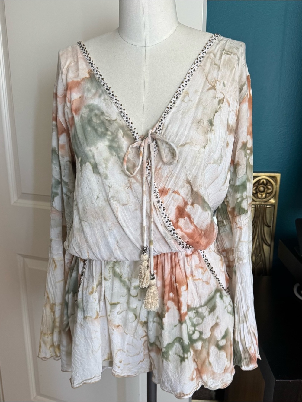 Khush stylish tie-dye long sleeve Romper